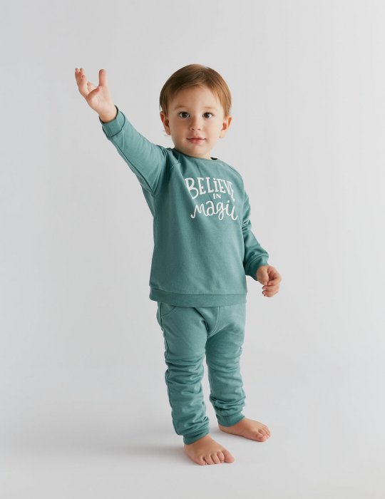 Believe in Magic Sweatshirt & Sweatpants Yeşil Set