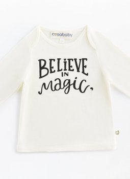 Believe in Magic Long Sleeve T-Shirt Ecru