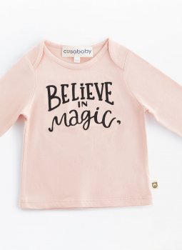 Believe in Magic Long Sleeve T-Shirt Pink