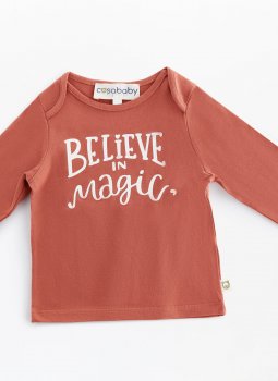 Believe in Magic Uzun Kollu T-Shirt Kiremit