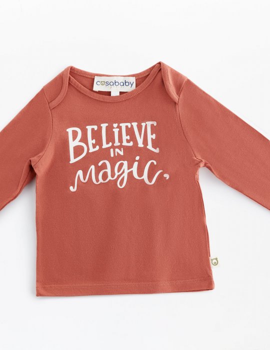 Believe in Magic Uzun Kollu T-Shirt Kiremit