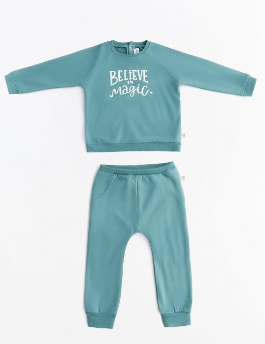 Believe in Magic Sweatshirt & Sweatpants Yeşil Set