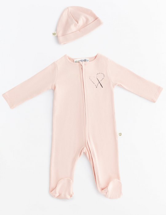 Magic Heart Zipper Overalls + Bruise Pink