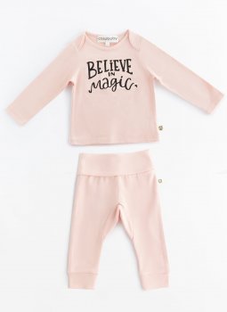 Beleive in Magic Long Sleeve T-Shirt & Cozy Pants Pink