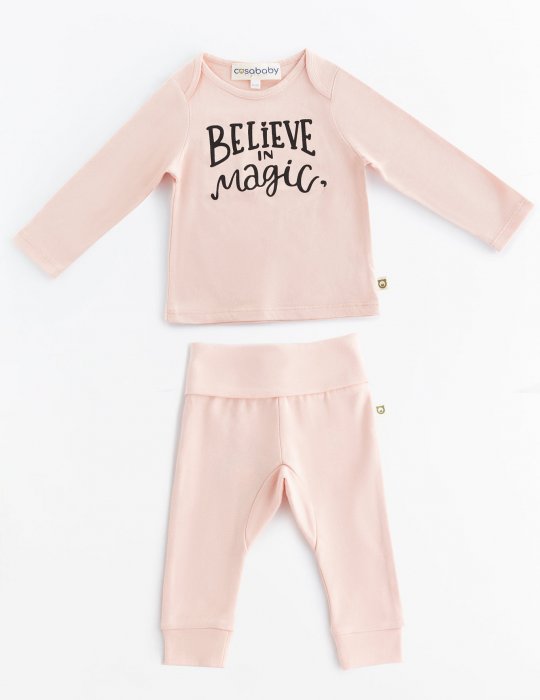 Believe in Magic Long Sleeve T-Shirt Pink