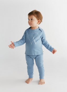 Magic Heart Long Sleeve T-Shirt & Cozy Pants Blue