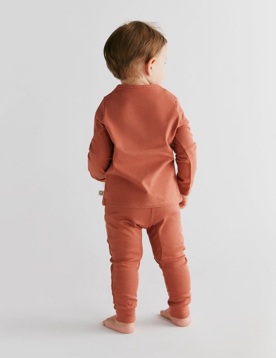 Magic Heart Uzun Kollu T-Shirt & Cozy Pants Brick