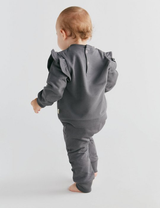 Magic Heart Ruffle Sweatshirt & Sweatpants Black