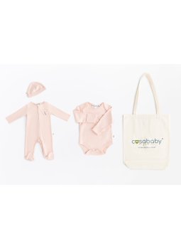 Welcome Little One Pembe Fermuarlı Tulum & Onesie Body