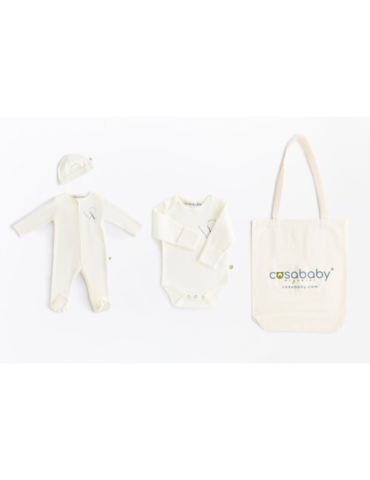 Welcome Little One Ekru Fermuarlı Tulum & Onesie Body