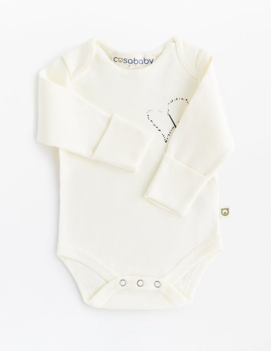 Welcome Little One Ekru Fermuarlı Tulum & Onesie Body