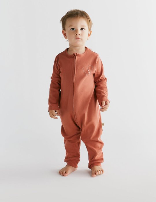 Welcome Little One Kiremit Fermuarlı Tulum & Onesie Body